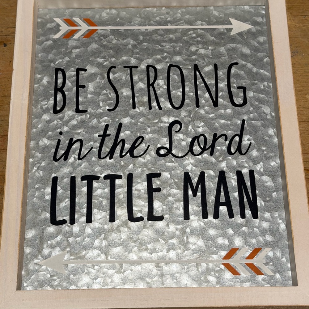 Hobby Lobby Silver and Orange Inspirational Wall Art
